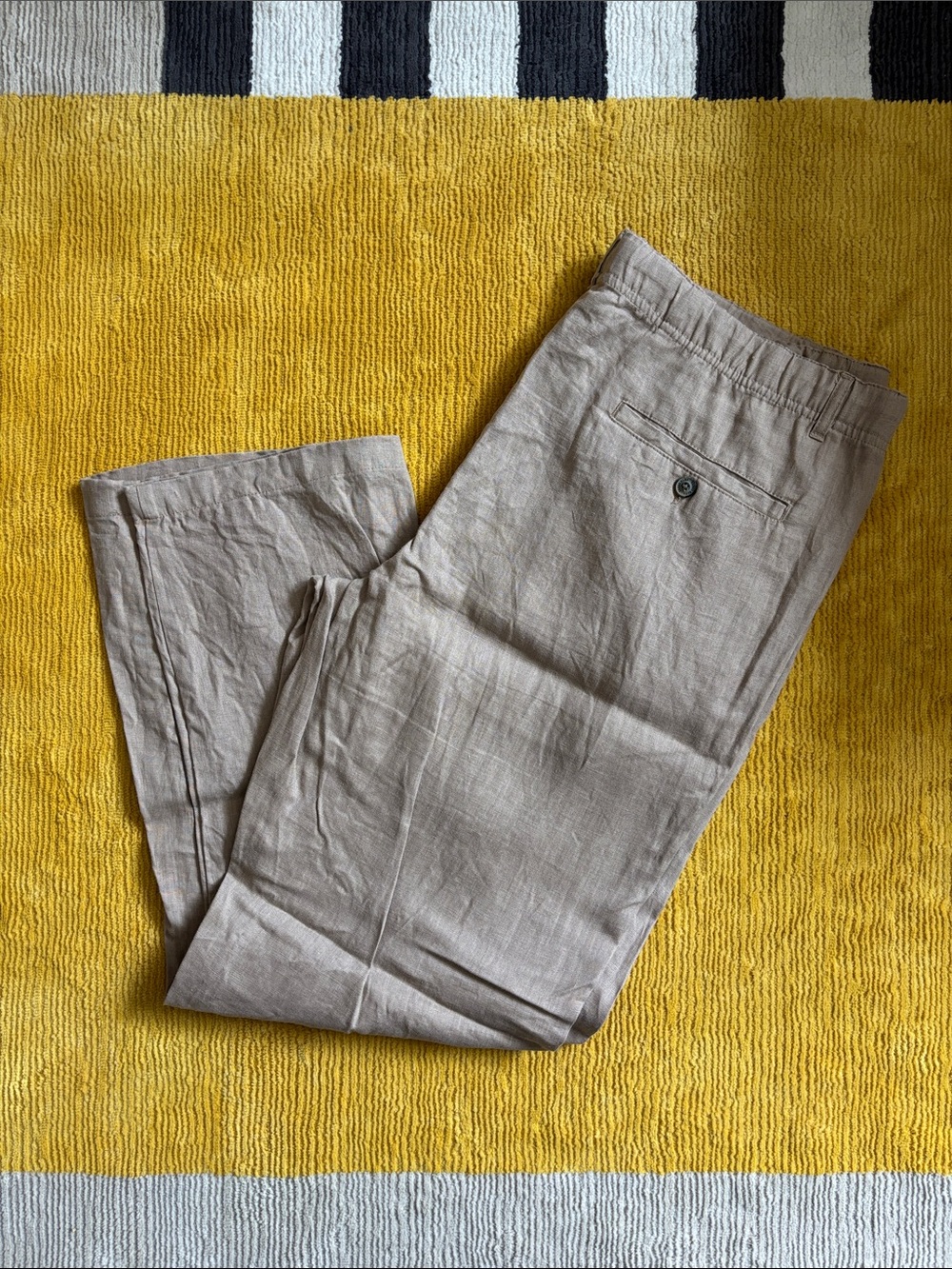 Tasso Elba 100% Linen Drawstring Pants